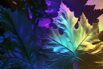 Holofoil Nature Graphic Design - Holofoil Background Series - Nature Holofoil Design background wallpaper created with Generative AI technology	