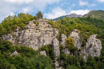 Dans les montagnes ligurienne en Italie