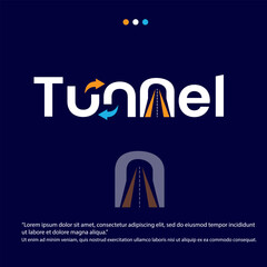 TUNNEL logo design vector template