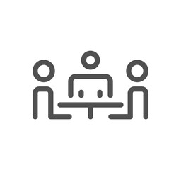 Business people related icon and linear vector.