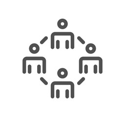 Business people related icon and linear vector.