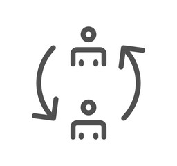 Business people related icon and linear vector.