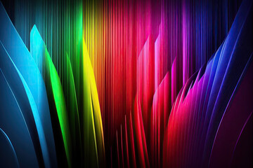 Colorful spectrum rainbow vertical lines - AI Generated