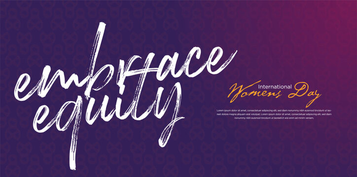 EmbraceEquity. International Women's Day banner.
