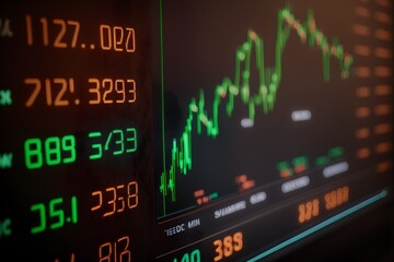 Stock Chart, Stock Price, Forex Price, Forex Chart, Digital Stock Screen, Generative AI