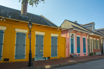 Colorful Creole cottage in New Orleans, Louisiana, USA