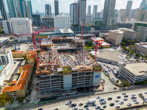 Miami Overtown Block 55 development under construction