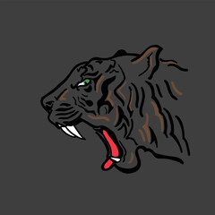 tiger illustration for print