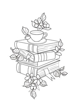 tattoo scketch books and flowers 