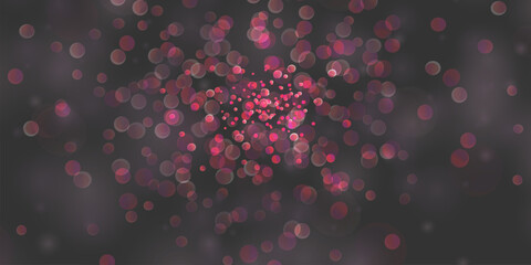 Abstract bokeh lights with light red background. Beautiful background.