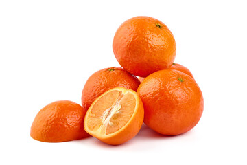 Oranges, isolated on white background.