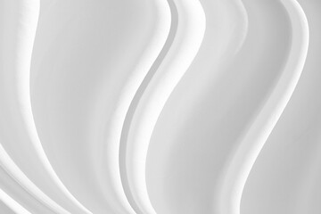 White cloth background abstract with soft waves.