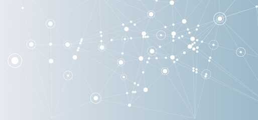Fototapeta premium Network background. Connections with points, lines, and people icons. Vector technology background