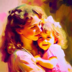 Mother and child, Mother’s Day, mum and kids, portrait, family love, happy motherhood 