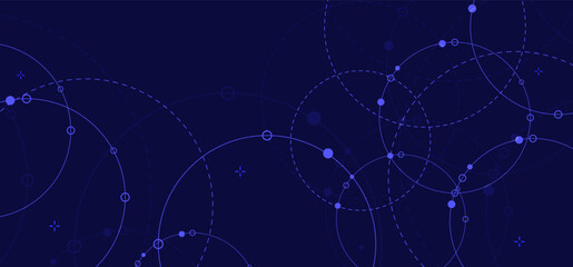 Network background. Connections with points, lines, and people icons. Vector technology background