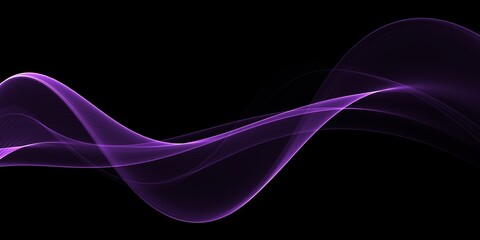 Neon purple elegant smooth wave lines digital abstract background