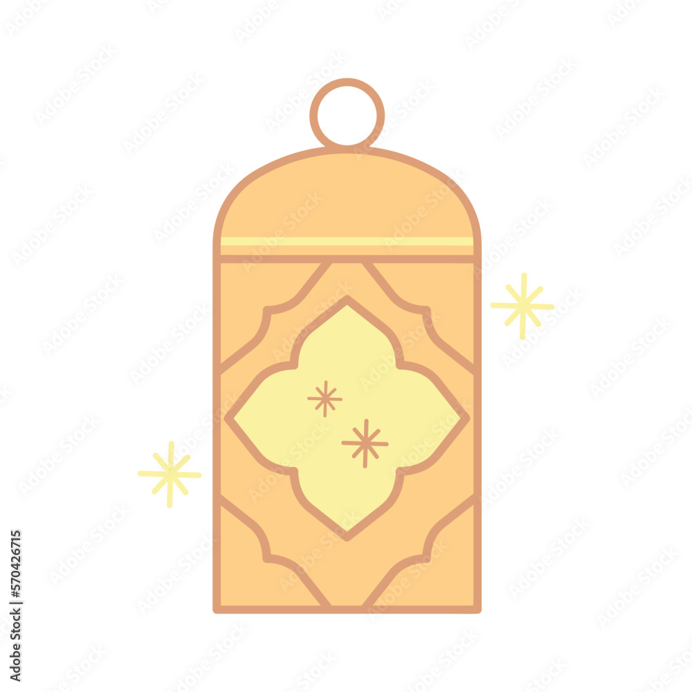 Poster arabic lamp icon