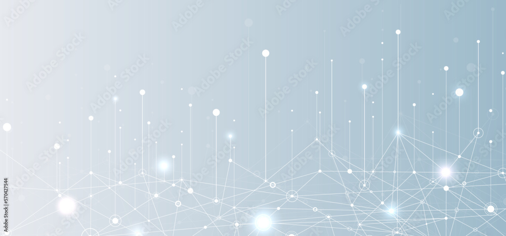 Aufkleber Big data visual information background. Social network concept. Connection vector background.