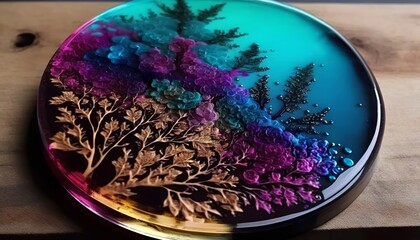 beautiful, unique epoxy resin coaster