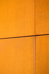 Fototapeta premium Detail of modern architecture corten building.