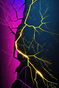 Fond de motif Kintsugi, avec des couleurs n&eacute;on. Id&eacute;al pour les affiches, les papiers peints.