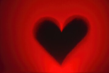 red heart background - stylized - Generative AI