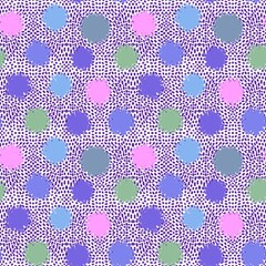 Abstract polka dots seamless fluffy circle pattern for wrapping paper and kids clothes print and fabrics and linens