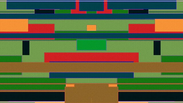 Dynamic geometric composition with rectangles and squares in motion. 