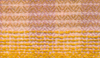 Handwoven towel in yellow shades.