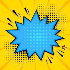 Blank speech bubble comic abstract background design