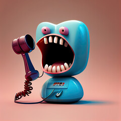 Screaming on the phone