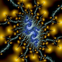 Fractal complex zoom - Mandelbrot set detail, digital artwork for creative graphic design