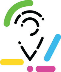 modern style business icon isolated symbol location - PNG image with transparent background