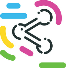 modern style business icon symbol of share - PNG image with transparent background