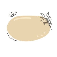 Aesthetic Boho Plant Textbox Vector Design