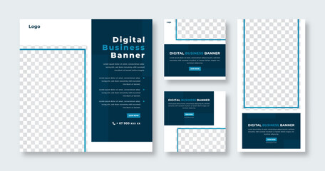 Digital Business Banner for Social Media Post, Mobile App, Banners, Promotinal and Presentation Flyer Template