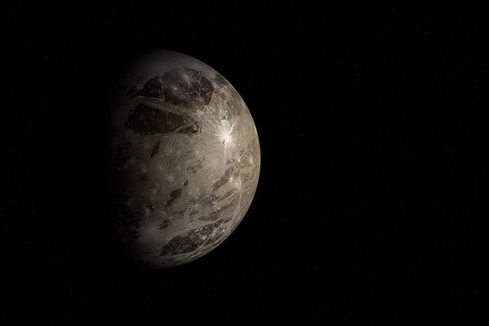 Ganymede, the moon of Jupiter - Solar System