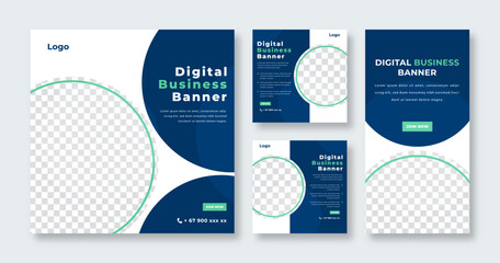 Digital Business Banner for Social Media Post, Mobile App, Banners, Promotinal and Presentation Flyer Template
