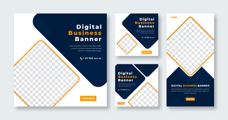Digital Business Banner for Social Media Post, Mobile App, Banners, Promotinal and Presentation Flyer Template