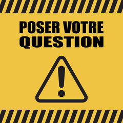 Obraz premium Logo poser votre question.