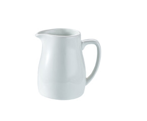 small milk jar or creamer isolated on white background.