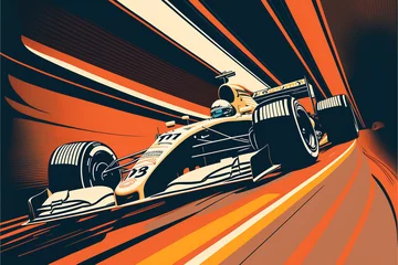 Peel and stick wall murals F1 Formula 1, Car, Generative AI