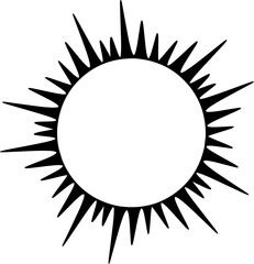 solar eclipse frame with copy space for your text or design
