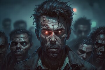 futuristic man in a post apocalyptic world