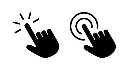 Hand click icon vector illustration. pointer sign and symbol. hand cursor icon