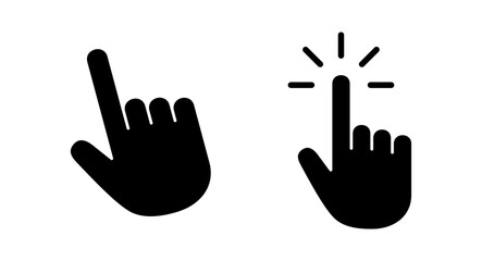 Hand cursor icon vector illustration. cursor sign and symbol. hand cursor icon clik