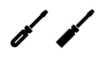 Fototapeta premium Screwdriver icon vector illustration. tools sign and symbol
