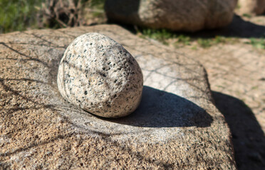 Stone Mano and Matate used by Native American Tribes to Grind Grain and Acorns