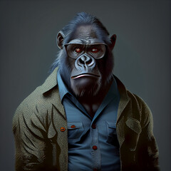 Gorilla NFT Art Portrait