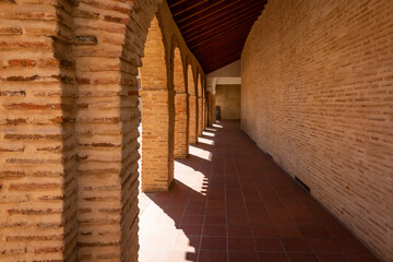 Obraz premium colonnade with arcades - Church of San Lorenzo in Sahagun, province of Leon, Castile and Leon, Spain